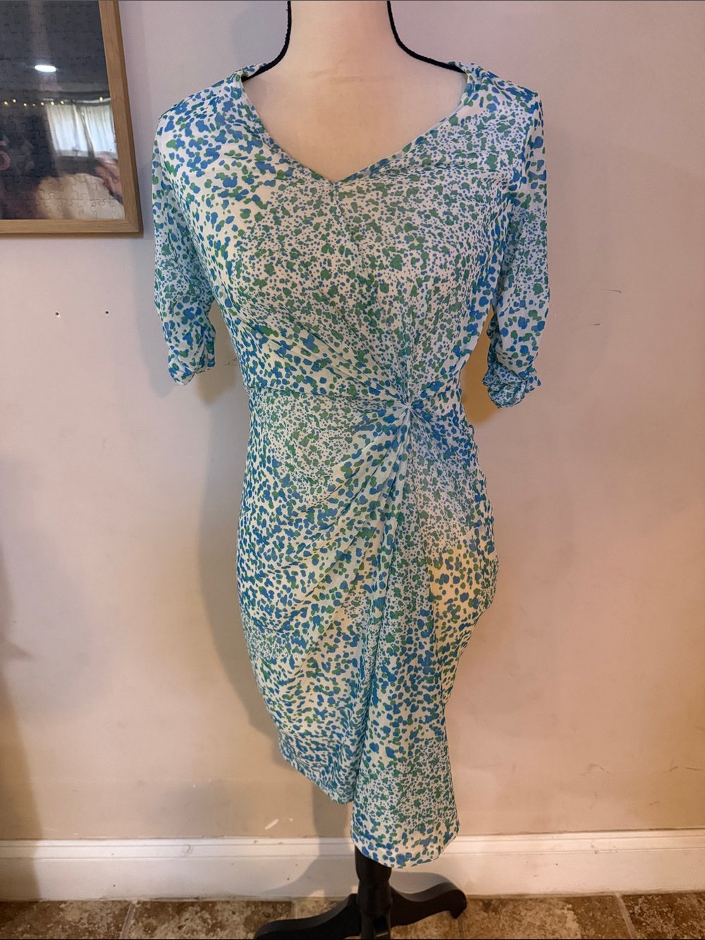 NWT Hale Bob  Loraie Draped Mesh Dress size small